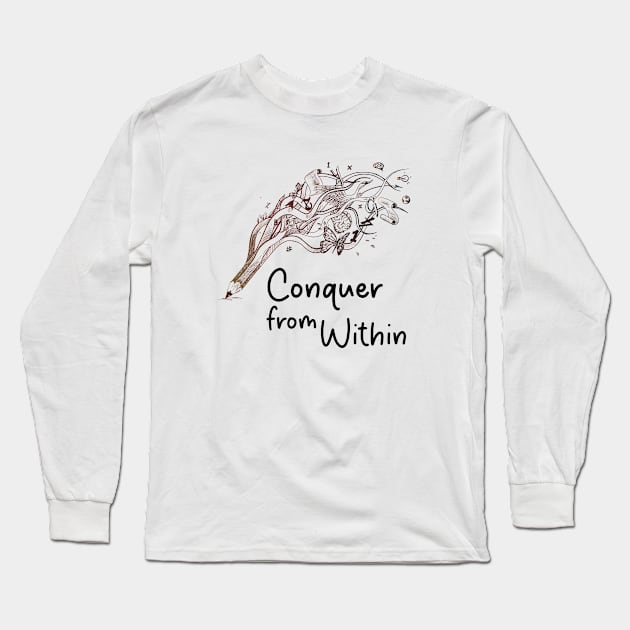 conquer from within Long Sleeve T-Shirt by Little Painters